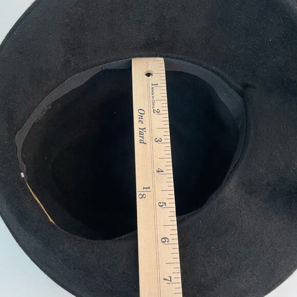 Vintage 1960s Union Made Bowknot Hat Ladies Black Wool Bucket Hat - Picture 11 of 11